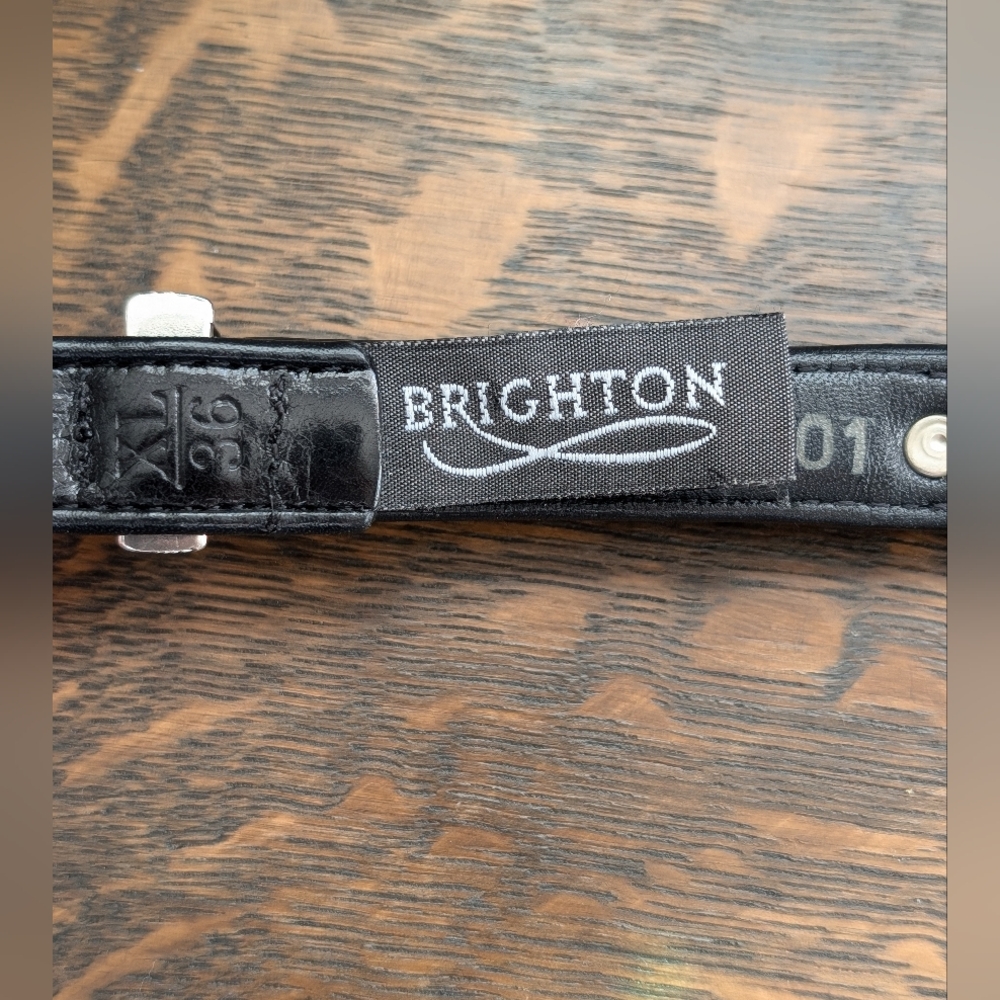 Vintage Brighton Women's Beaded Southwestern Leather Belt XL - Picture 5 of 6